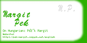 margit pek business card